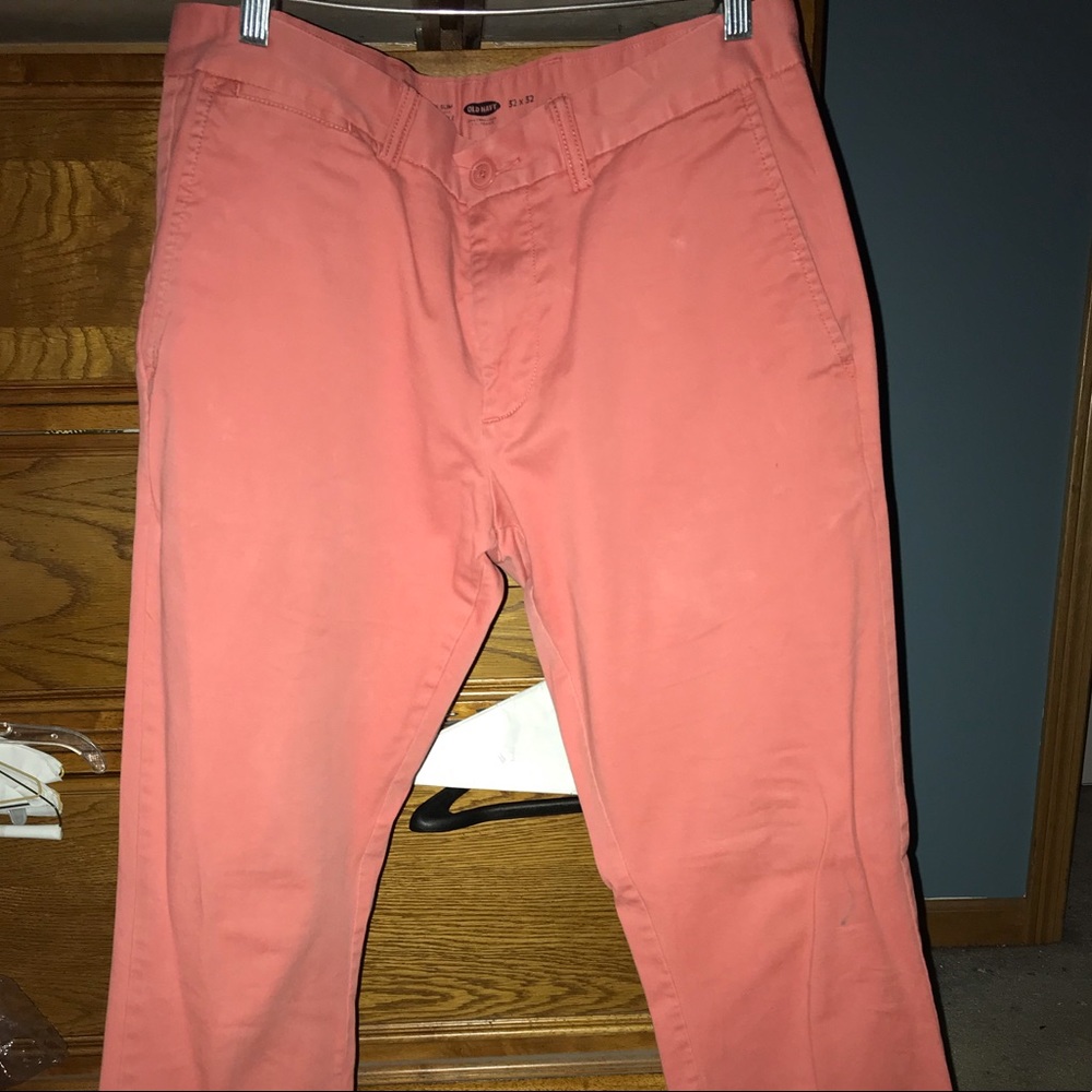 Men’s Old Navy Ultimate Slim Coral Chino Pants
